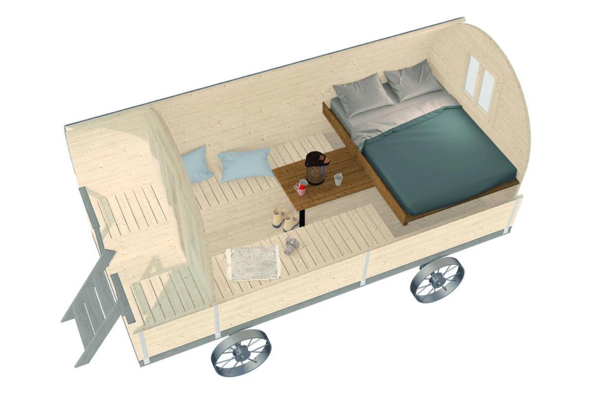 Fasshotel Westernwagen, Beheizt 2-3 Personen キルヒェンシッテンバッハ エクステリア 写真