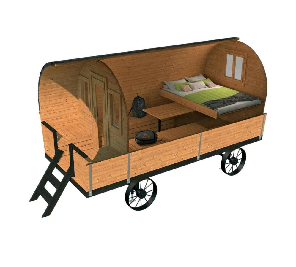 Fasshotel Westernwagen, Beheizt 2-3 Personen キルヒェンシッテンバッハ エクステリア 写真